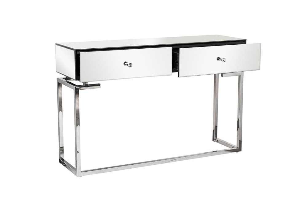 Консоль зеркальная с двумя ящиками