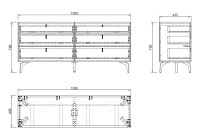 Комод с ящиками светлый
