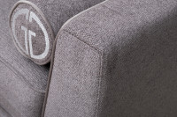 Диван Madrid Memory трехместный шенилл коричневый с кантом