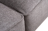 Диван Madrid Memory трехместный шенилл коричневый с кантом