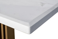 Стол обеденный прямоугольный белый/золото Стол обеденный прямоугольный белый/золото