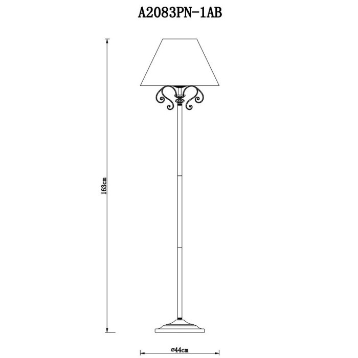 Торшер Charm A2083PN-1AB Arte Lamp