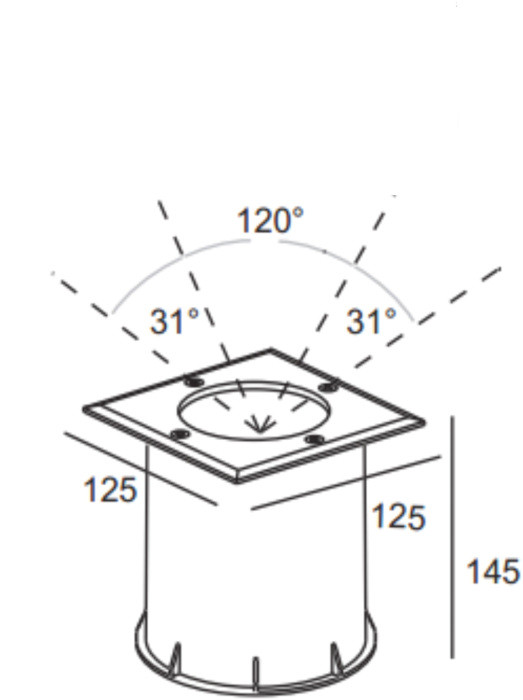 Встраиваемый светильник уличный  12688 SS Oasis Light