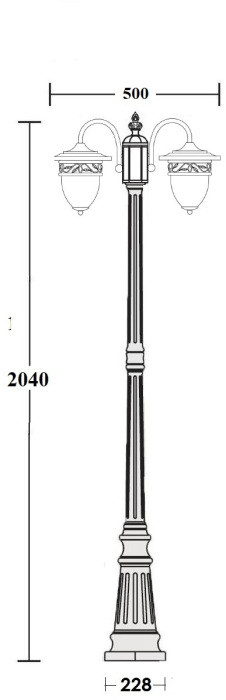 Наземный фонарь KRAKOV 1 L 87209LA/18 Gb Oasis Light