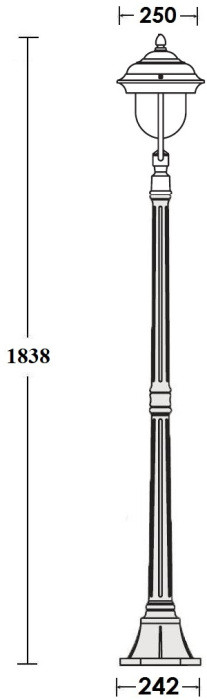 Наземный фонарь MADRID 84308 Bl Oasis Light