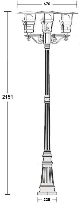 Наземный фонарь TOKIO 2 68909B Bl Oasis Light
