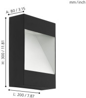 Настенный светильник уличный Manfria 98095 Eglo Настенный светильник уличный Manfria 98095 Eglo