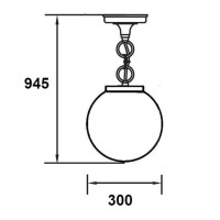 Уличный светильник подвесной  88205L Bl Oasis Light