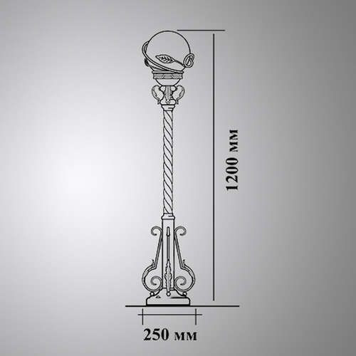 Наземный фонарь Галактика 24-002-ЧЗ Кузнечное дело