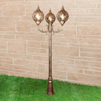 Наземный фонарь Sirius Sirius F/3 черное золото Elektrostandard