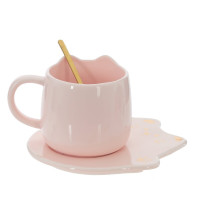 Кружка с блюдцем и ложкой, 300 мл, L16 W15 H10 см