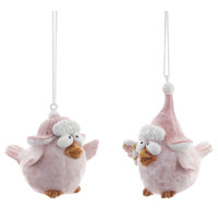 Фигурка декоративная подвесная "Птичка",   L5 W5,5 H5 см, 2в.