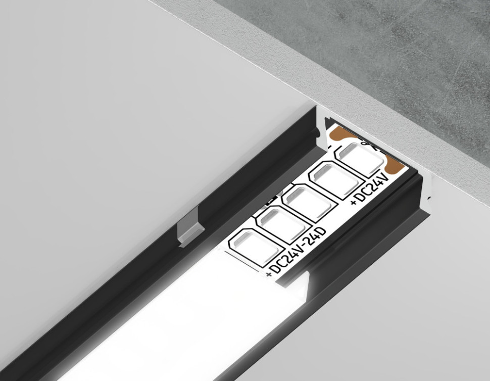 Профиль для светодиодной ленты Illumination GP1700BK Ambrella