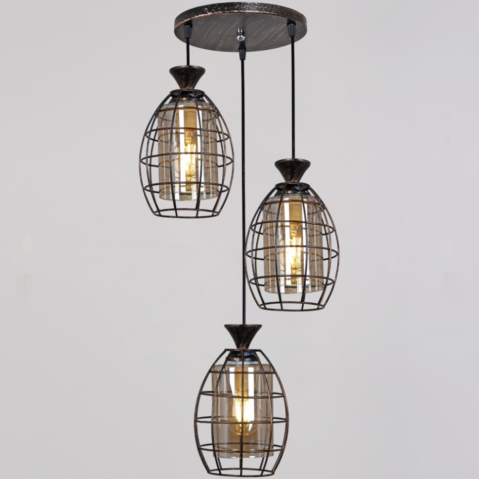 Подвесной светильник  03525-0.9-03 BK+GD Reluce