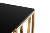 Консоль черное стекло/золото Консоль черное стекло/золото