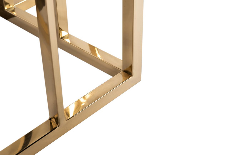 Консоль черное стекло/золото