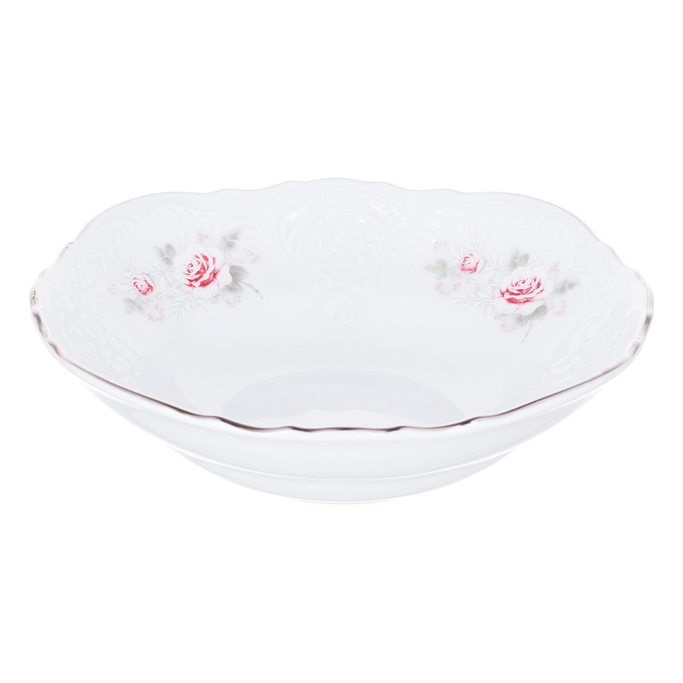 Набор салатников 16см.6шт."Роза серая платина 5396021" Bernadotte