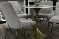 Стул обеденный белый/бронза Стул обеденный белый/бронза