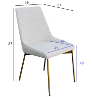 Стул обеденный белый/бронза Стул обеденный белый/бронза