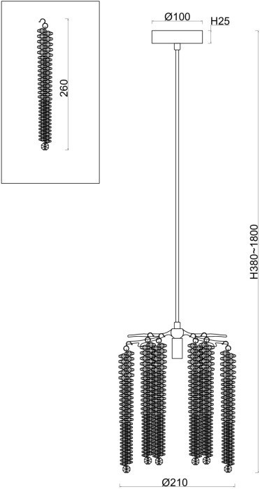 Подвесной светильник Mineral FR1010PL-01G Freya