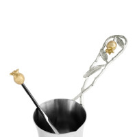 Турка с ложкой Michael Aram "Pomegranate Silver", 20 см, 400 мл