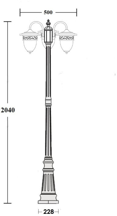 Наземный фонарь KRAKOV 1 L 87209LB/18 Gb Oasis Light