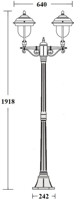 Наземный фонарь MADRID 84308A Bl Oasis Light
