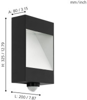 Настенный светильник уличный Manfria 98098 Eglo Настенный светильник уличный Manfria 98098 Eglo