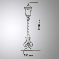 Наземный фонарь Квадро 25-001-ЧЗ Кузнечное дело Наземный фонарь Квадро 25-001-ЧЗ Кузнечное дело