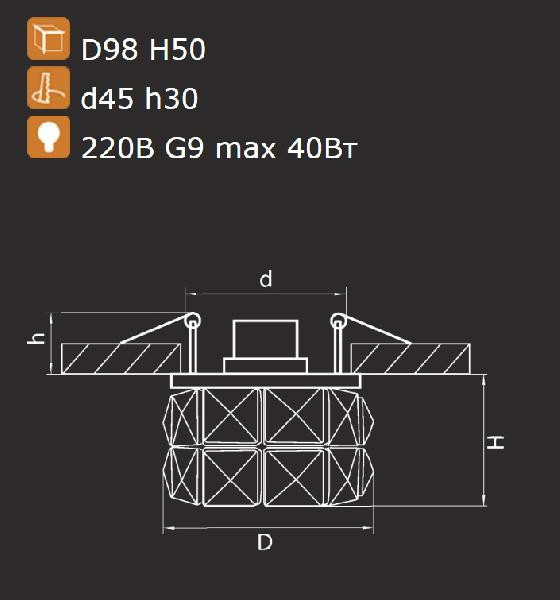 Точечный светильник Onda grande 032802 Lightstar