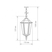 Уличный светильник подвесной Claro GL 1004H черное золото Elektrostandard