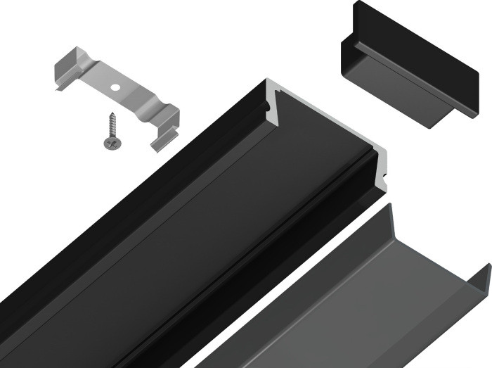 Профиль для светодиодной ленты Illumination GP1700BK/BK Ambrella