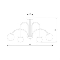 Потолочная люстра Eurosvet Alix 30177/6 латунь
