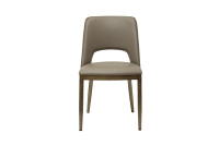Стул обеденный экокожа бежевый/бронза Стул обеденный экокожа бежевый/бронза