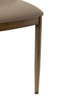 Стул обеденный экокожа бежевый/бронза Стул обеденный экокожа бежевый/бронза