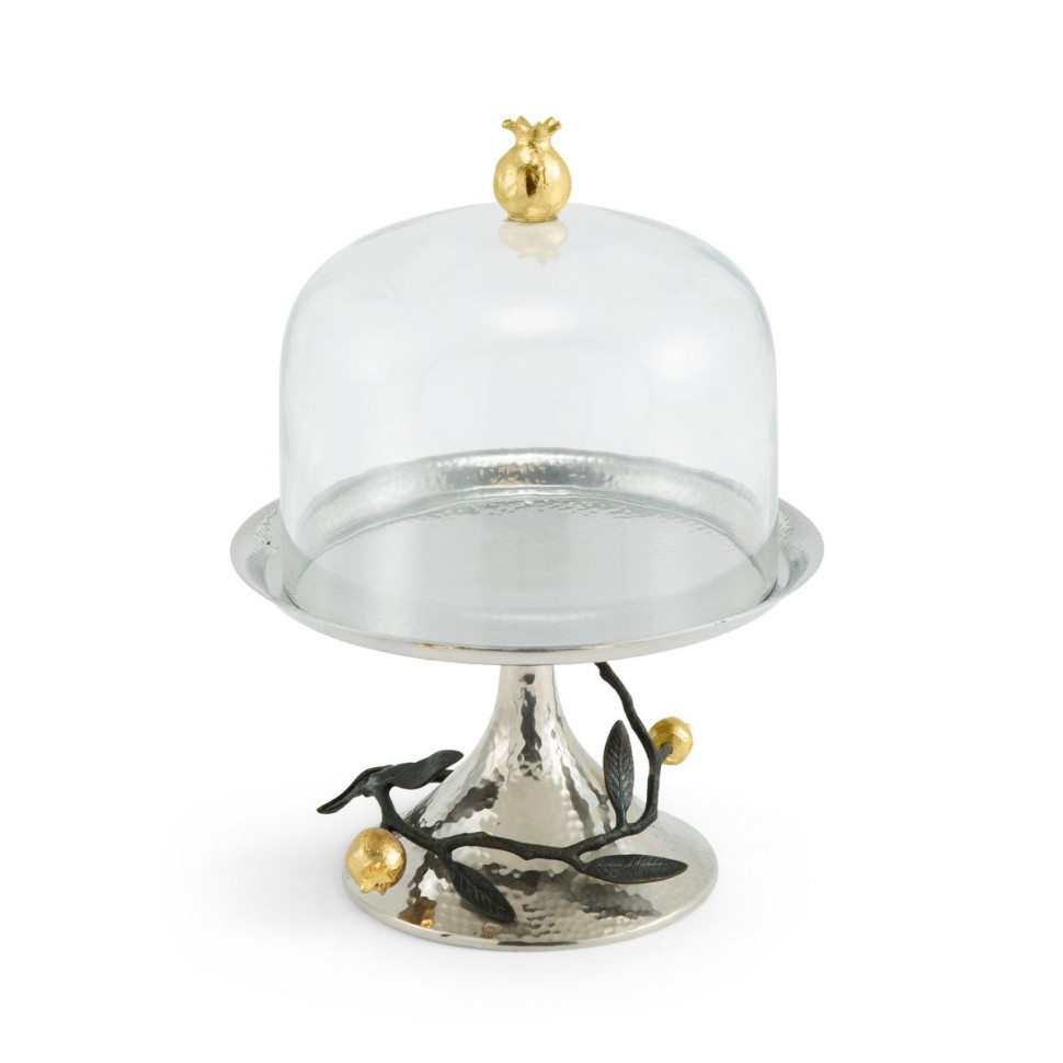 Блюдо на ножке с крышкой Michael Aram "Pomegranatе", 23х30 см