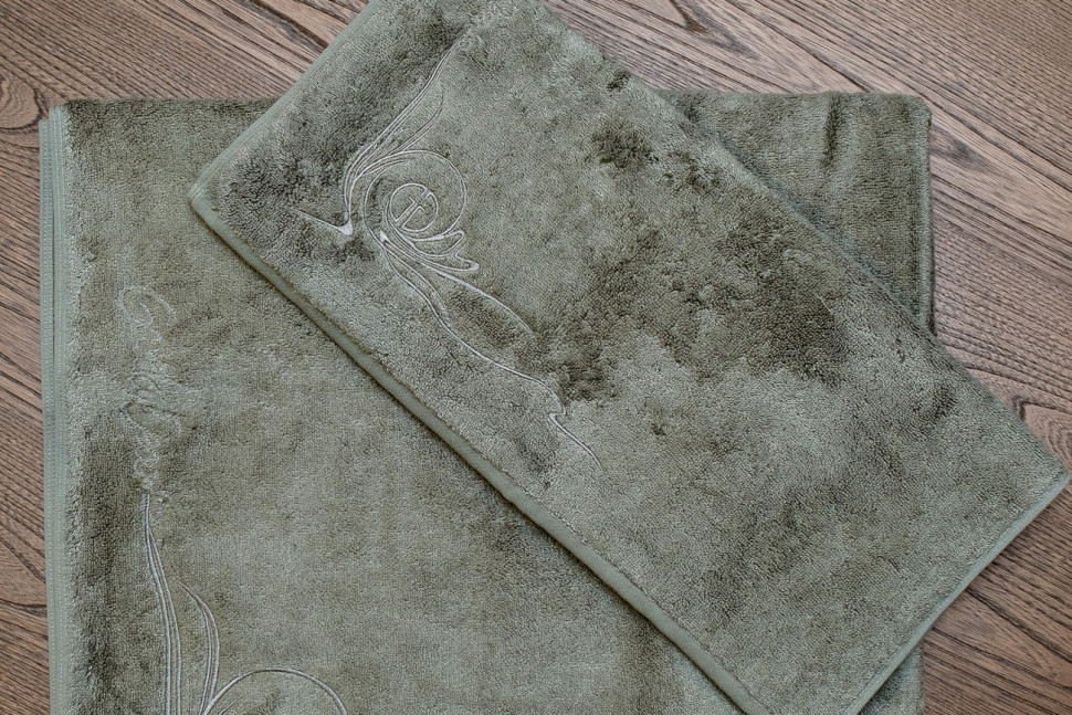 Полотенце "Лирика" 50*90 зеленое