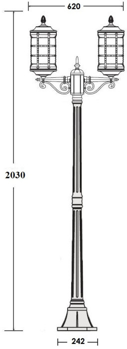 Наземный фонарь BARSELONA 81208A Gb Oasis Light