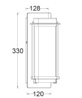 Настенный светильник уличный  W1859-3K Bl Oasis Light