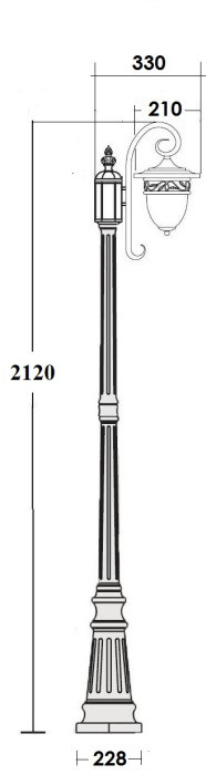 Наземный фонарь KRAKOV 1 L 87209L/18L Gb Oasis Light