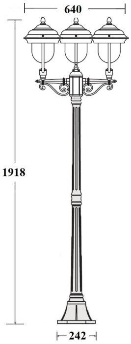 Наземный фонарь MADRID 84308B Bl Oasis Light