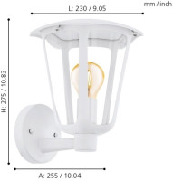 Настенный фонарь уличный Monreale 98115 Eglo