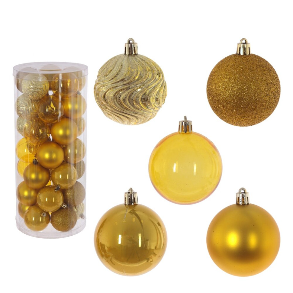 Набор из 35шт Украшение новогоднее "Шар", D 6 см, L16 W16 H36 см