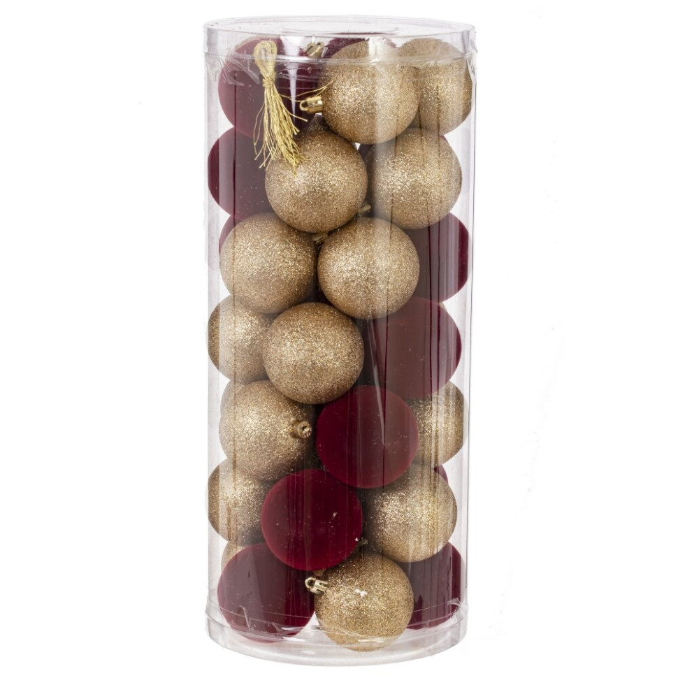 Набор из 35шт Украшение новогоднее "Шар", D 6 см, L16 W16 H36 см