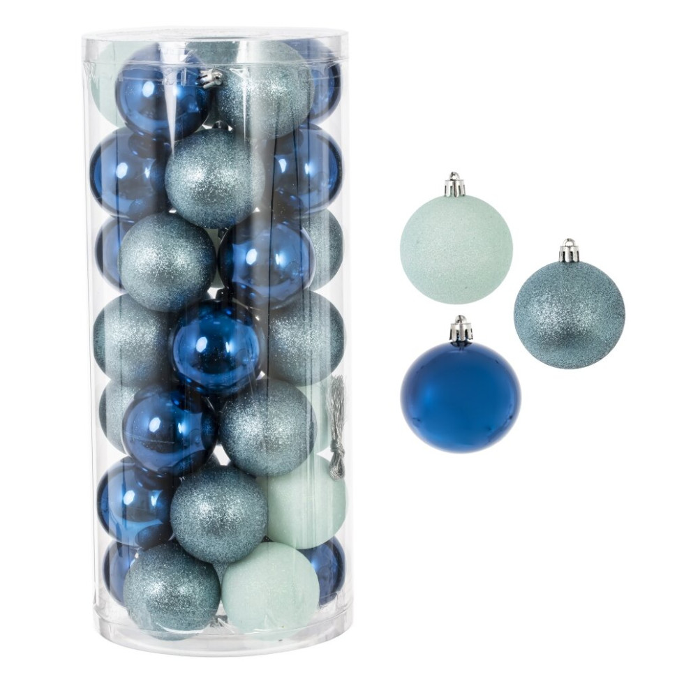 Набор из 35шт Украшение новогоднее "Шар", D 6 см, L16 W16 H36 см