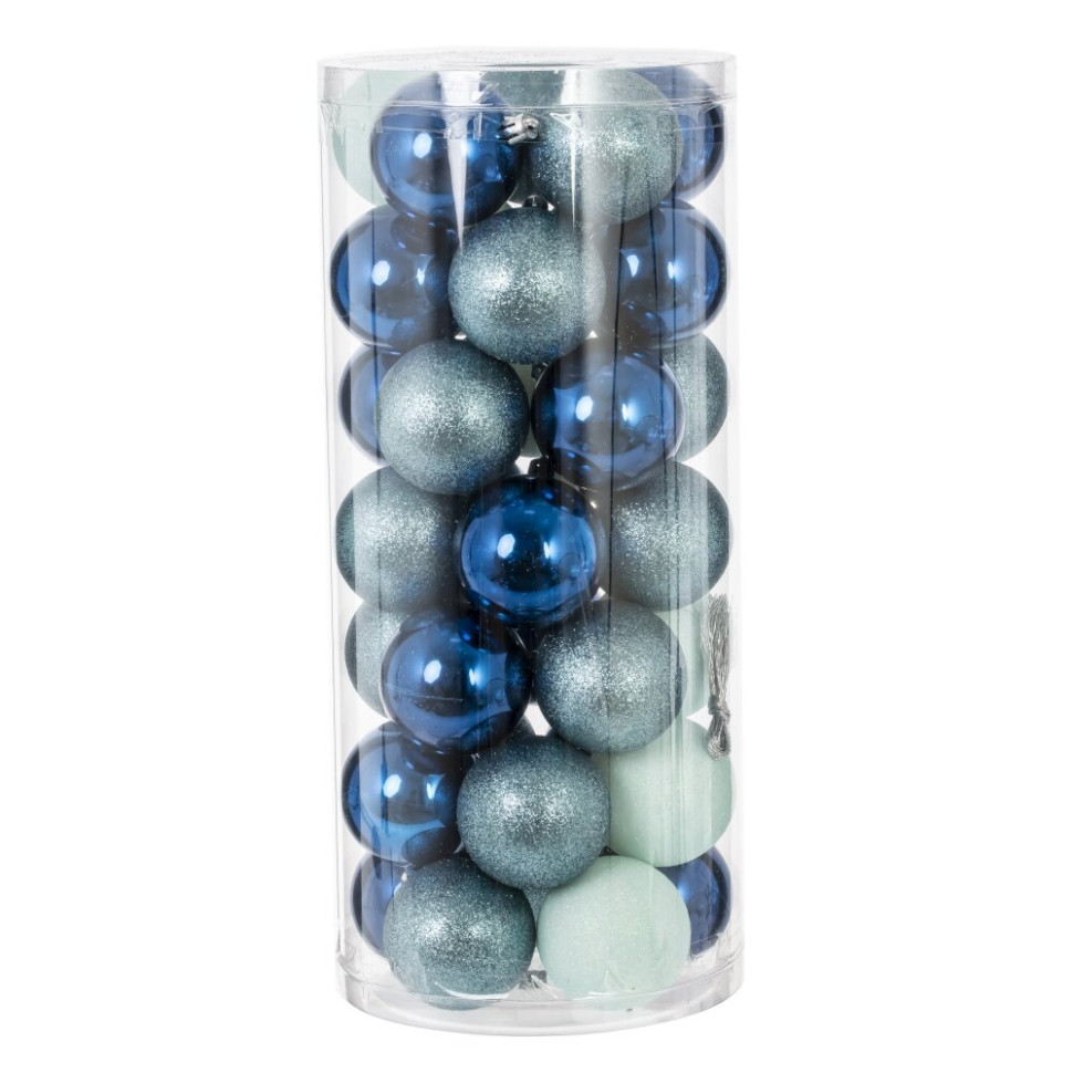 Набор из 35шт Украшение новогоднее "Шар", D 6 см, L16 W16 H36 см