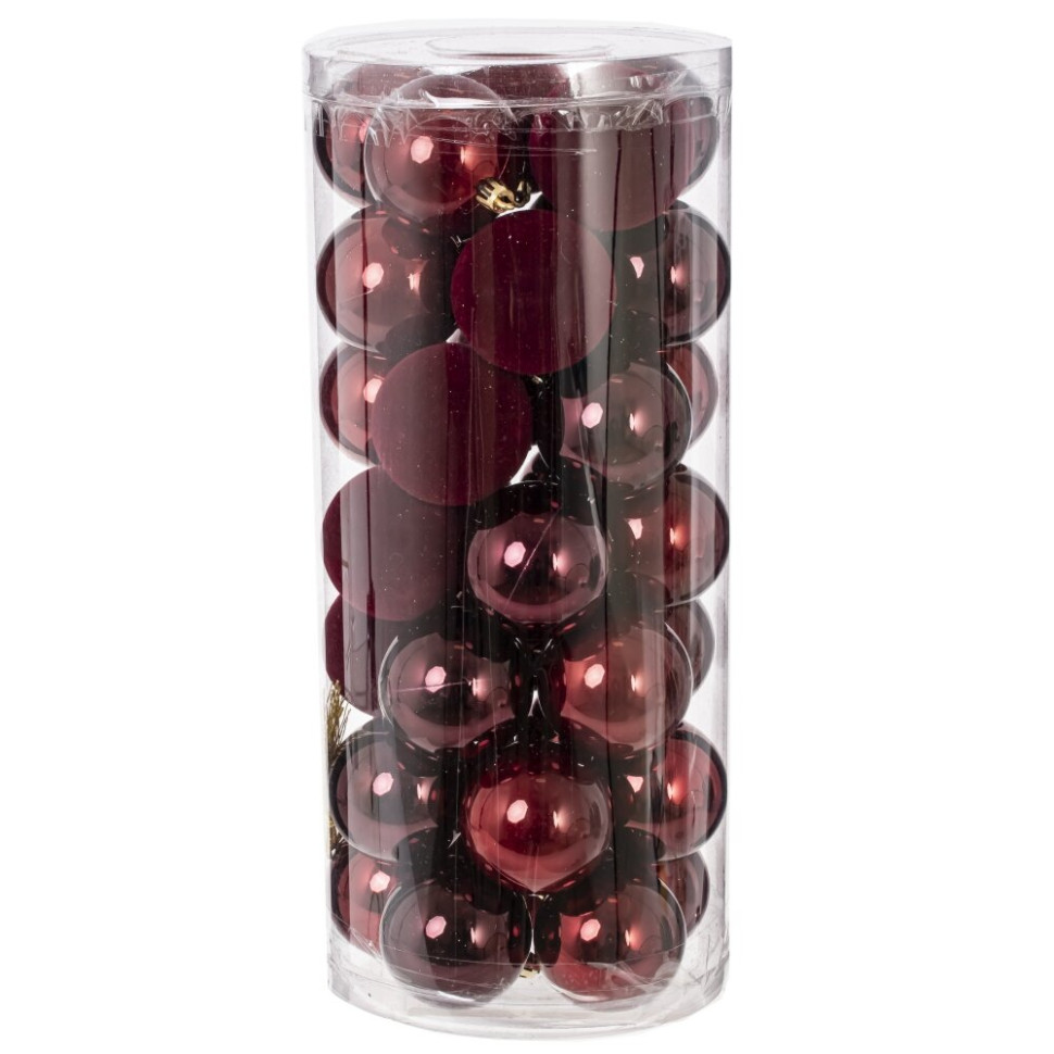 Набор из 35шт Украшение новогоднее "Шар", D 6 см, L16 W16 H36 см