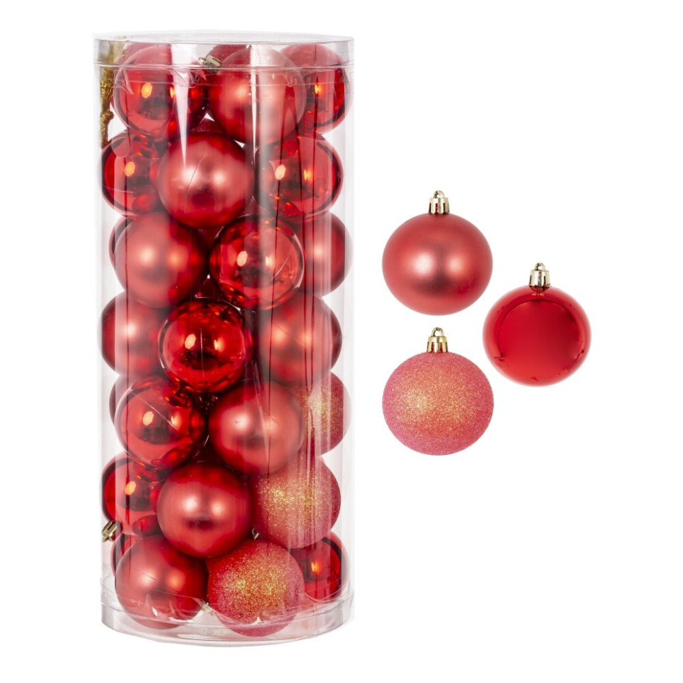 Набор из 35шт Украшение новогоднее "Шар", D 6 см, L16 W16 H36 см