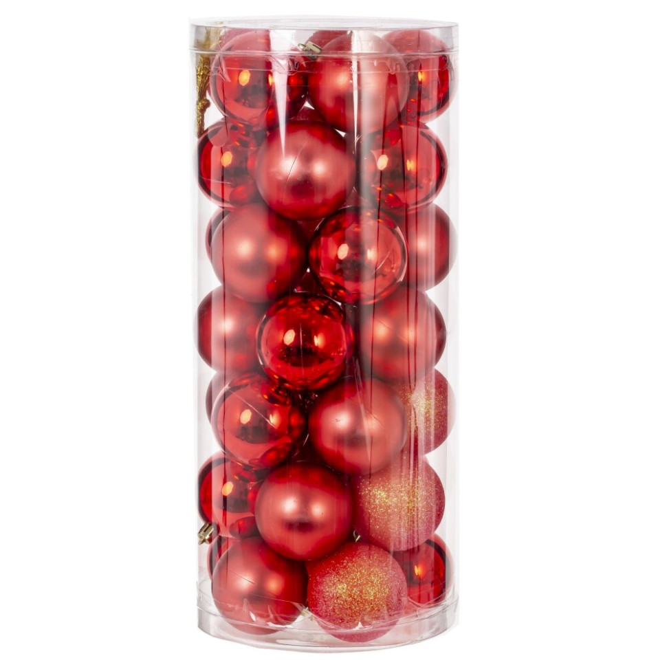 Набор из 35шт Украшение новогоднее "Шар", D 6 см, L16 W16 H36 см