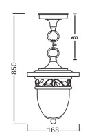 Уличный светильник подвесной  87205S Gb Oasis Light